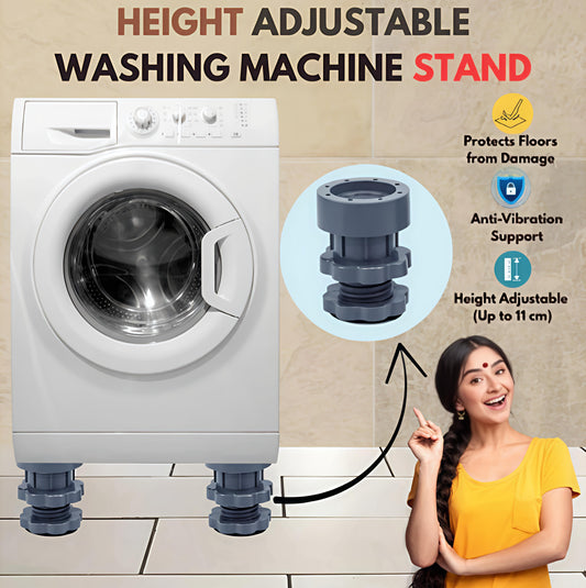 Height Adjustable Anti Vibration Washing Machine Stand (Pack of 4)